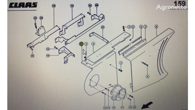 Claas Lexion 580 穀物収穫機のためのosłony その他のスペアボディ部品