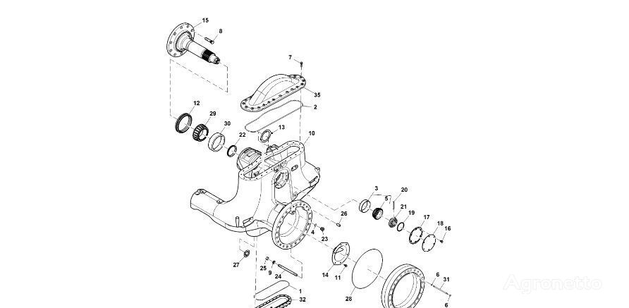 John Deere 9470RX  クローラートラクターのためのPodkładka dystansowa R553514 (Oś przednia i tylnia) na zdjęciu: 36 修理キット