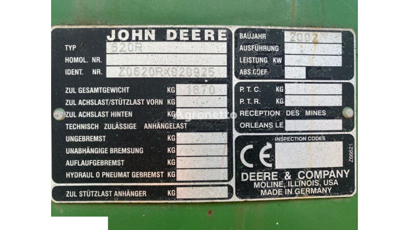 John Deere 620r 穀物ヘッダーのためのJohn Deere 620r センサー